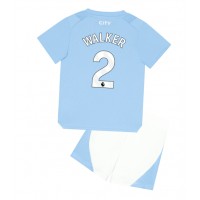 Manchester City Kyle Walker #2 Hemmadräkt Barn 2023-24 Kortärmad (+ Korta byxor)